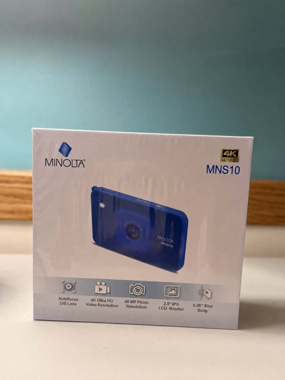 Minolta MNS10 48MP Digital Camera - 4K Ultra Slim HD Blue